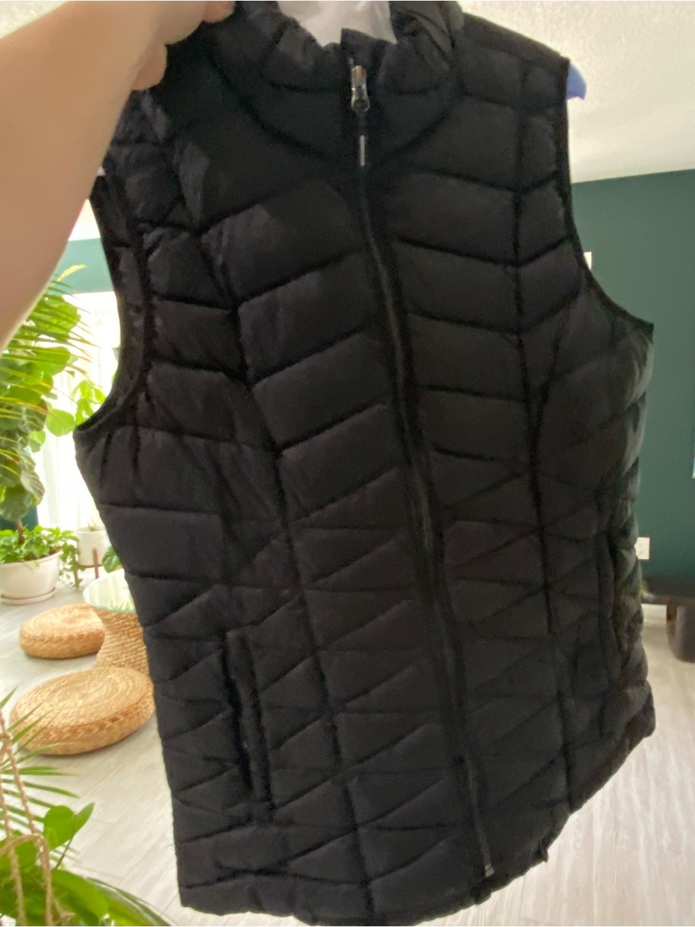 Black Quilted Puffer Vest - Women